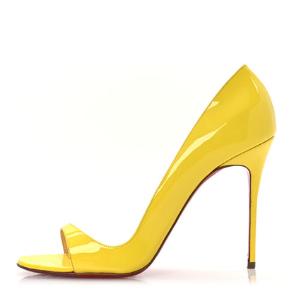 Christian Louboutin Patent Toboggan 100 Pumps 40.5 Sun 1 of 12