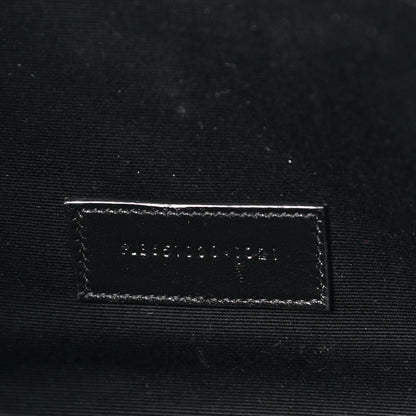 Saint Laurent Grain De Poudre Matelasse Chevron Monogram Envelope Clutch Black 6 of 7