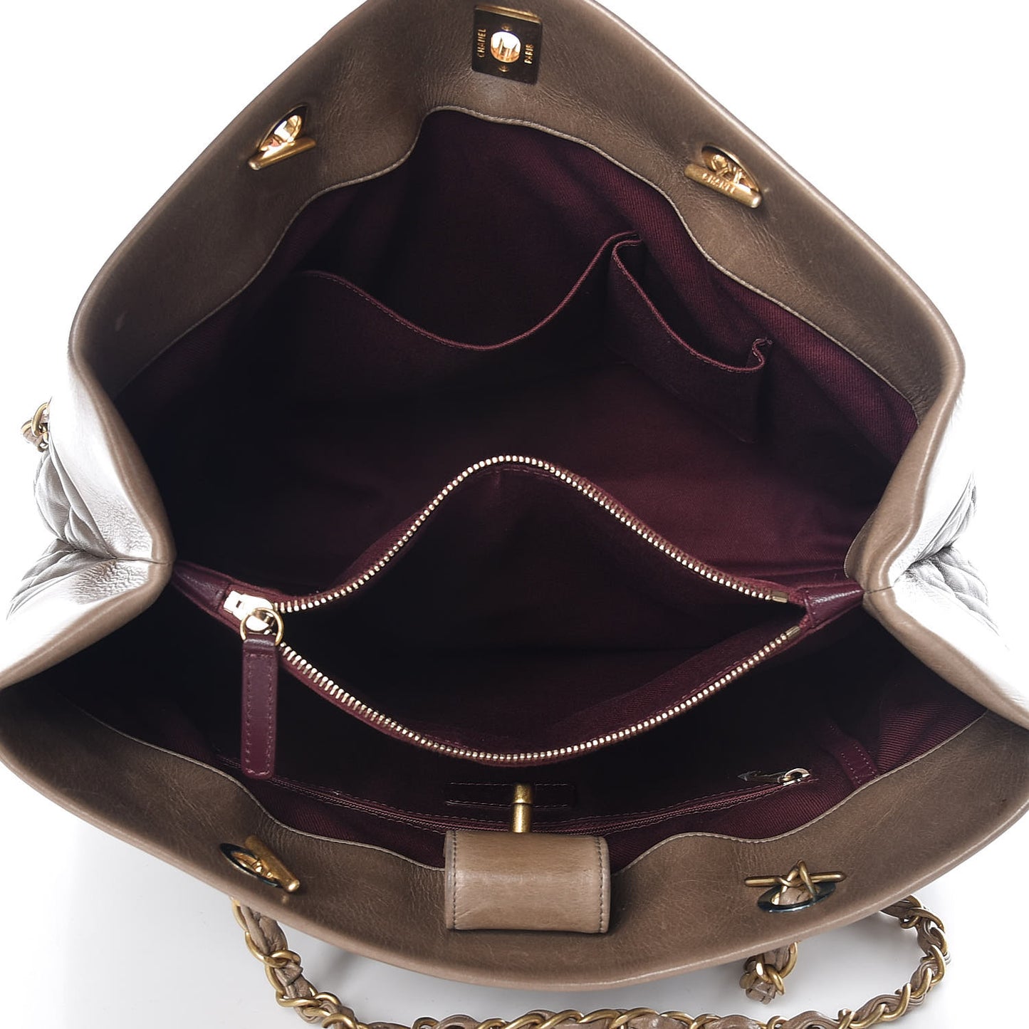 Calfskin Large Soft Elegance Tote Beige