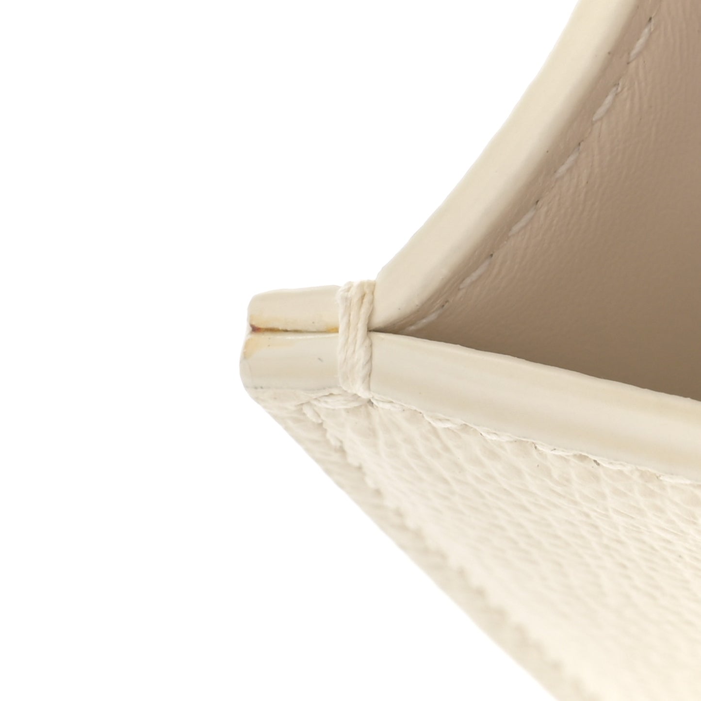 Grained Calfskin 30 Montaigne Flap Bag White