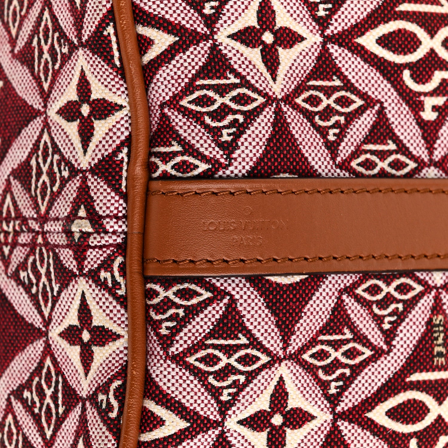 Louis Vuitton Jacquard Since 1854 Speedy Bandouliere 25 Bordeaux 7 of 11