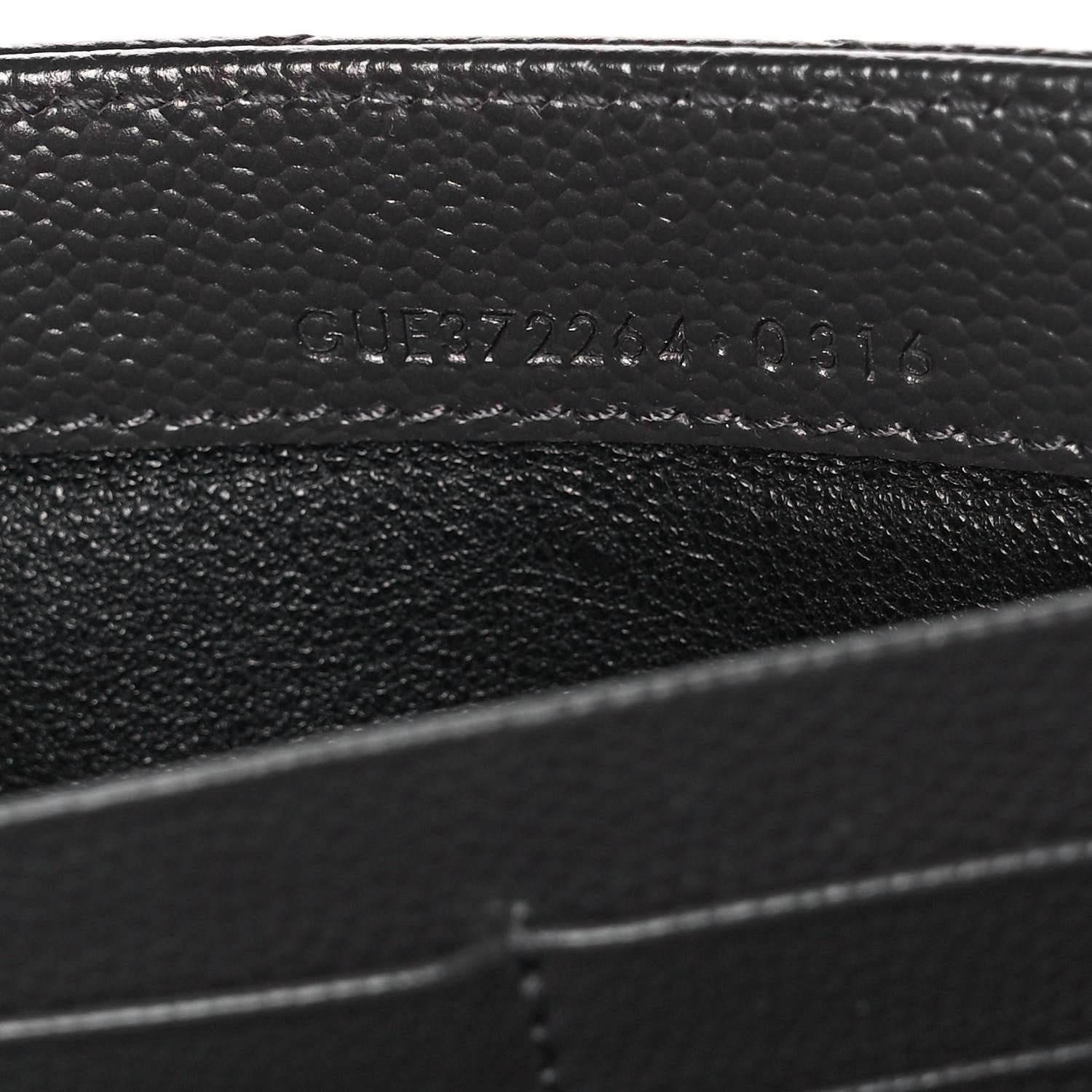 Saint Laurent Grain De Poudre Matelasse Chevron Monogram Flap Wallet Coal 8 of 11