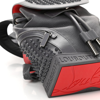 Christian Louboutin Calfskin Spiked Small Explorafunk Backpack Grey 8 of 9
