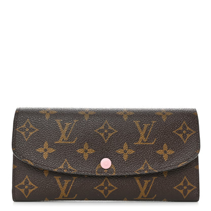 Louis Vuitton Monogram Emilie Wallet Rose Ballerine 1 of 7