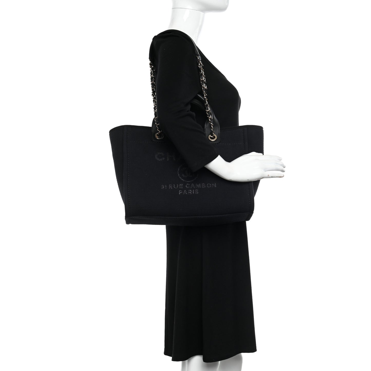 Mixed Fibers Small Deauville Tote Black