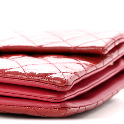 Chanel Patent Goatskin Quilted Small 3 Pocket Accordion Flap Red 10 of 10