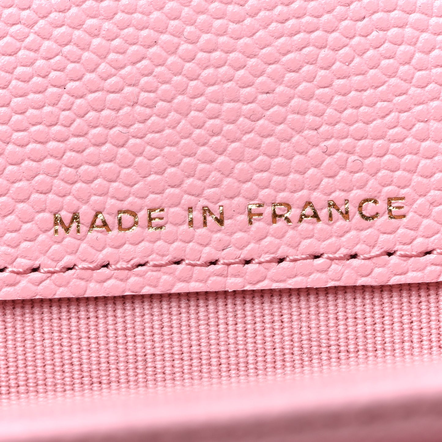 Caviar Quilted Flap Card Holder Wallet Light Pink