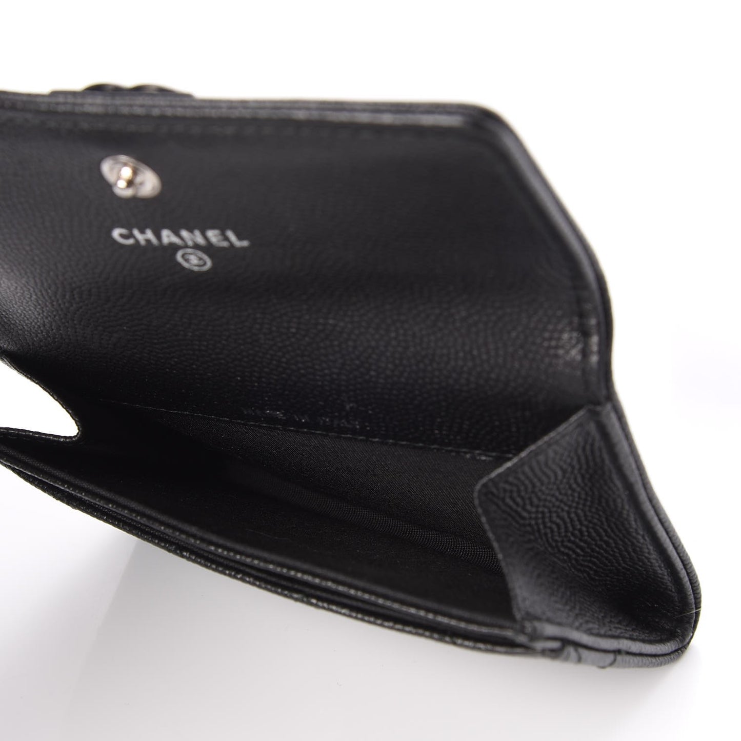 Caviar Quilted Boy Flap Card Holder So Black