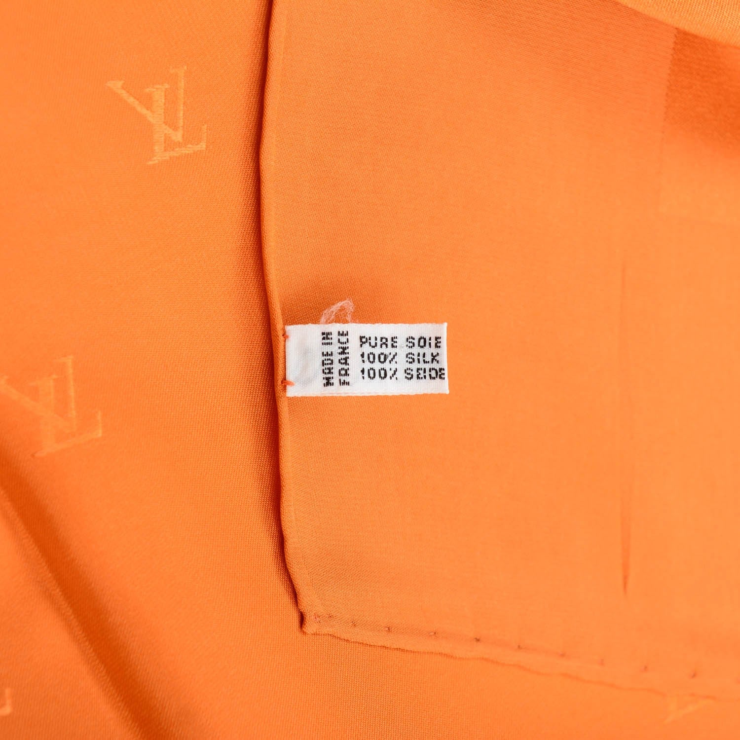 Louis Vuitton Silk Monogram Monaco Square Scarf Orange 6 of 6