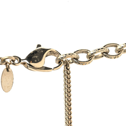 Chanel Pearl Bead Crystal CC Long Necklace Gold 4 of 5