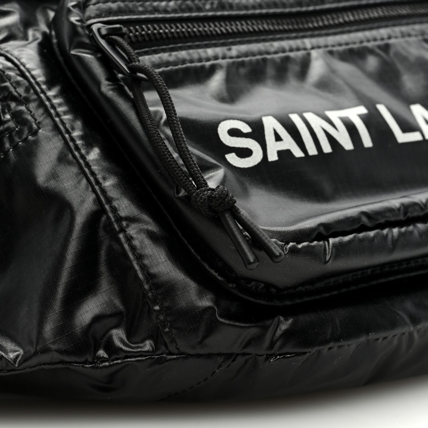 SAINT LAURENT Nylon Logo Nuxx Body Belt Bag Black