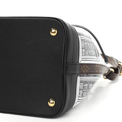 Louis Vuitton X FORNASETTI Calfskin Architettura Noe MM Black White 9 of 9