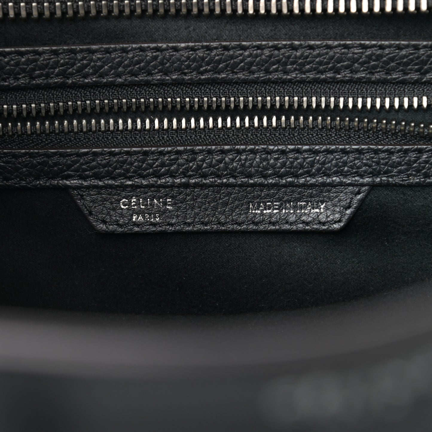 Drummed Calfskin Micro Luggage Black