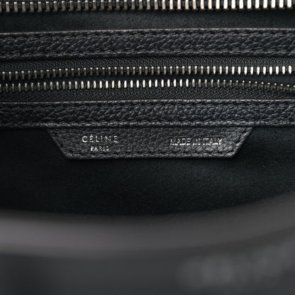Celine Drummed Calfskin Micro Luggage Black 7 of 9
