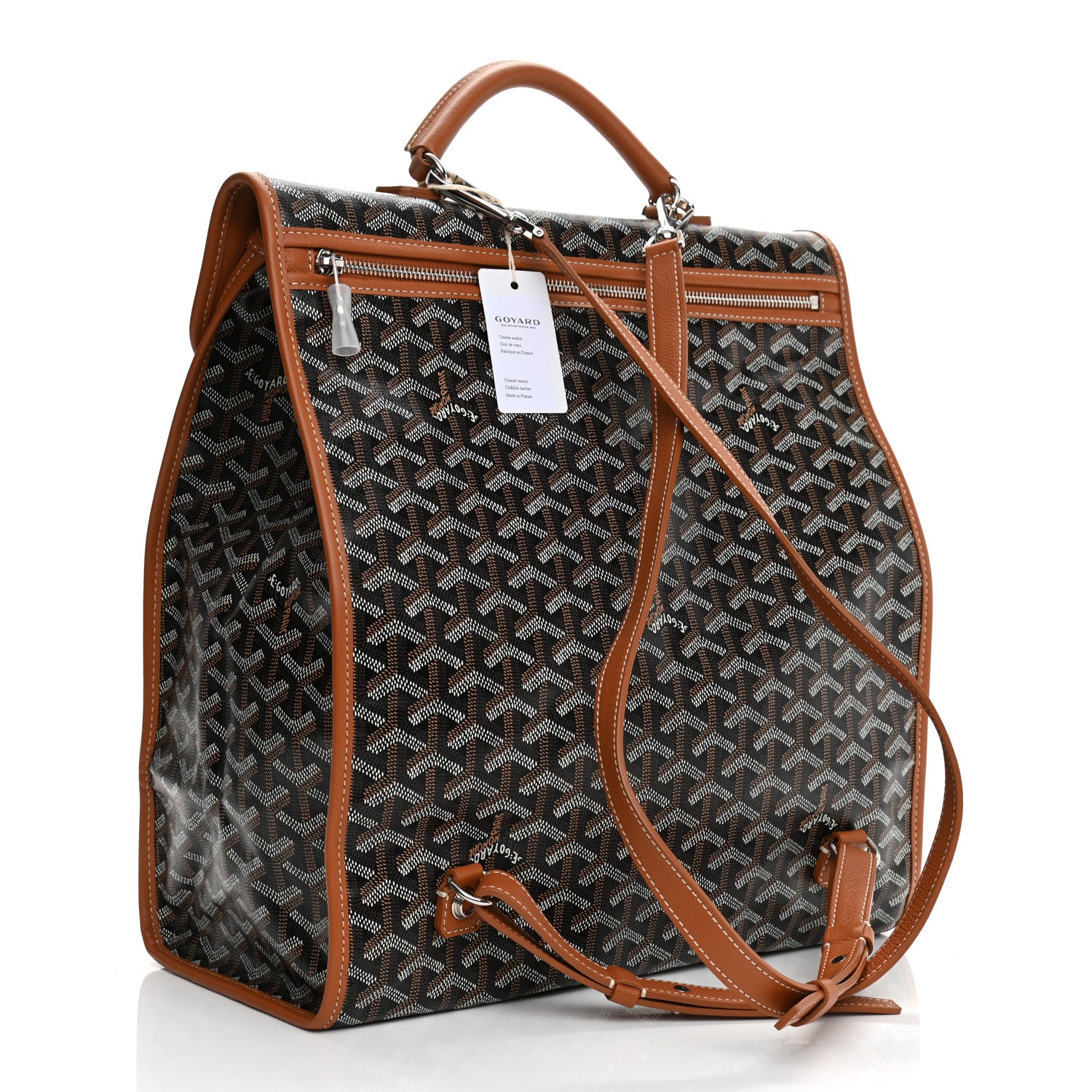 Goyard Goyardine Saint Leger Soft Briefcase Backpack Black Gold 5 of 12