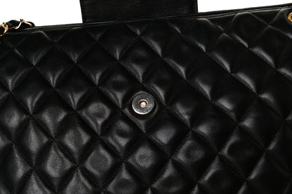 Chanel Lambskin Quilted Shopping Tote Black 18 of 18