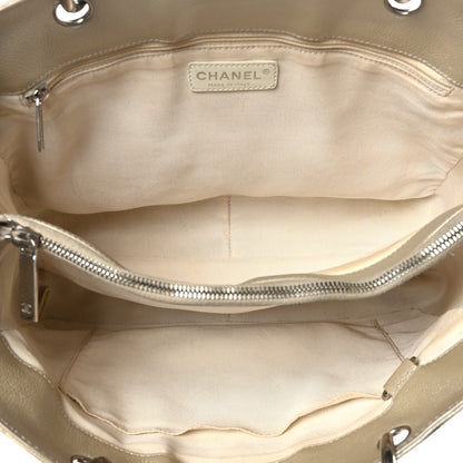 Chanel Metallic Caviar Quilted Grand Shopping Tote GST Pearl 5 of 9