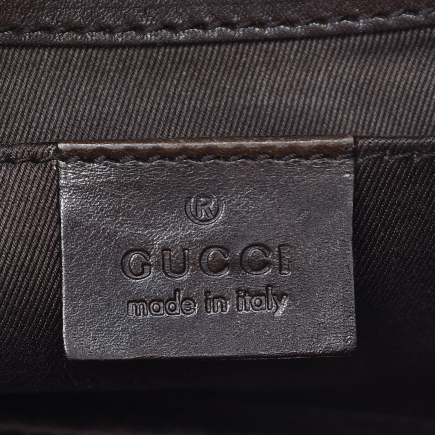 Gucci Monogram Studded Horsebit Clutch Dark Brown 6 of 10