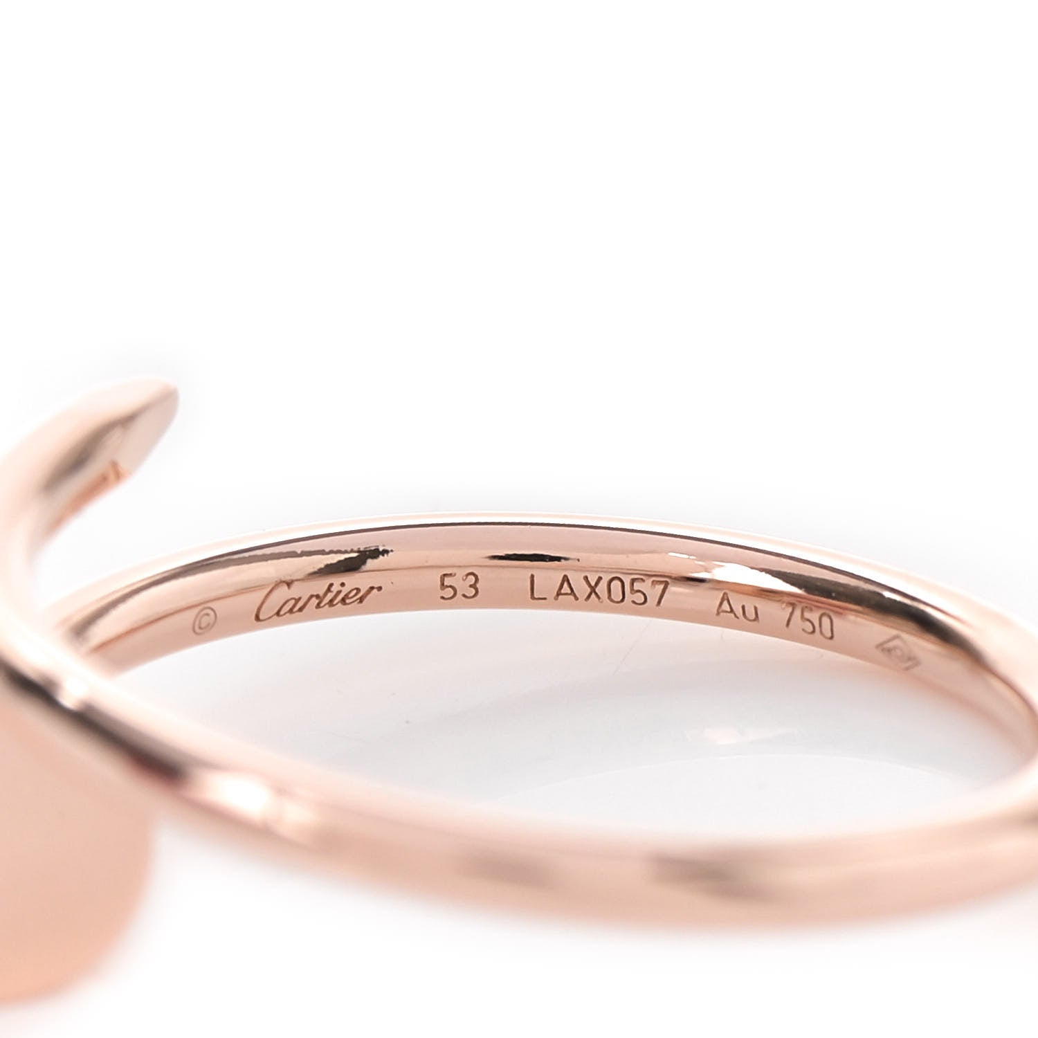 Cartier 18K Pink Gold Small Juste Un Clou Ring 53 6.25 4 of 5
