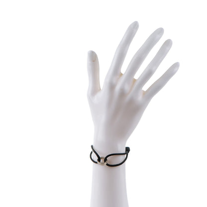 Cartier 18K White Gold Charity LOVE Adjustable Cord Bracelet Black 2 of 6