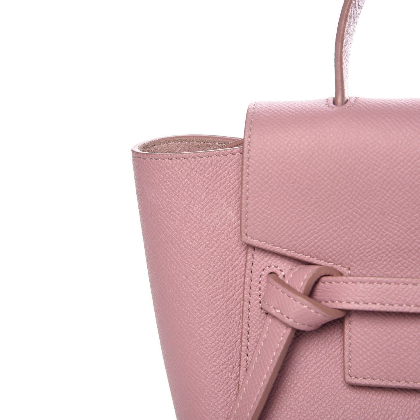 Grained Calfskin Nano Belt Bag Antique Rose