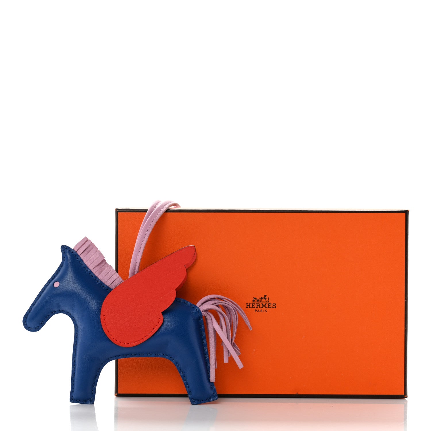 Hermes Milo Lambskin Grigri Rodeo Pegase Horse Bag Charm MM Bleu France Mauve Sylvestre Capucine 5 of 5