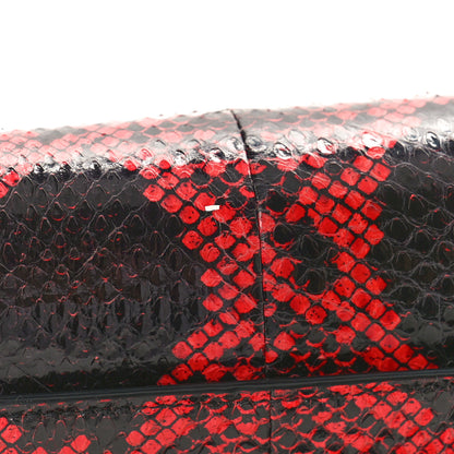 Saint Laurent Snakeskin Monogram Toy Kate Strap Wallet Black Red 10 of 12