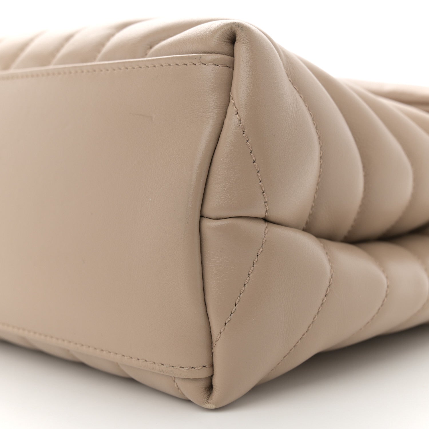 Saint Laurent Calfskin Y Quilted Monogram Medium Loulou Chain Satchel Nude Powder 10 of 12