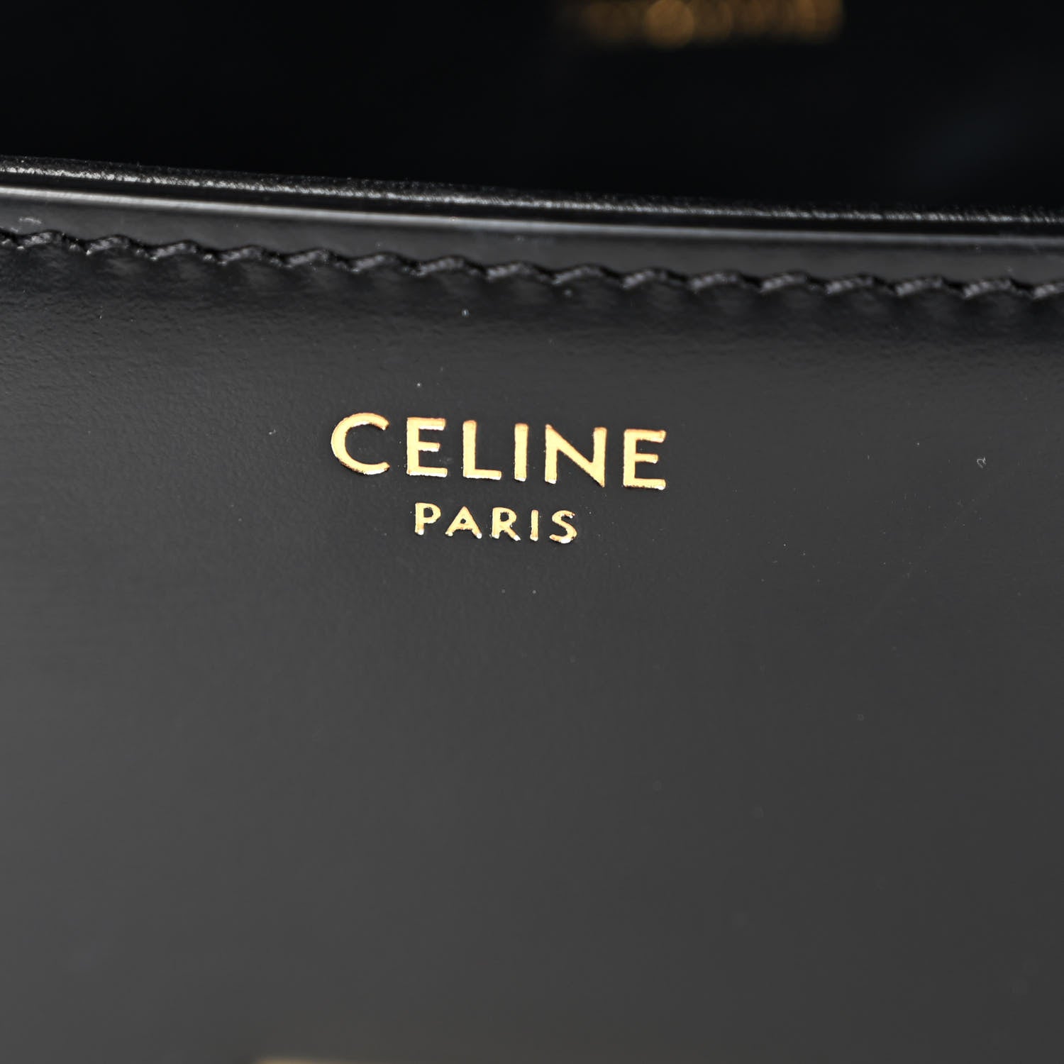 Celine Shiny Calfskin Triomphe Shoulder Bag Black 6 of 10