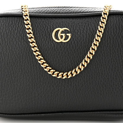 Gucci Dollar Calfskin Super Mini GG Marmont Chain Shoulder Bag Black 8 of 11