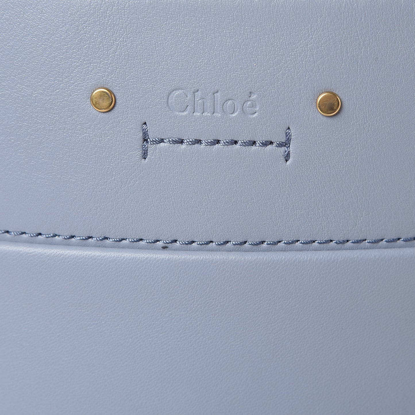 Smooth Calfskin Mini Roy Bucket Bag Washed Blue