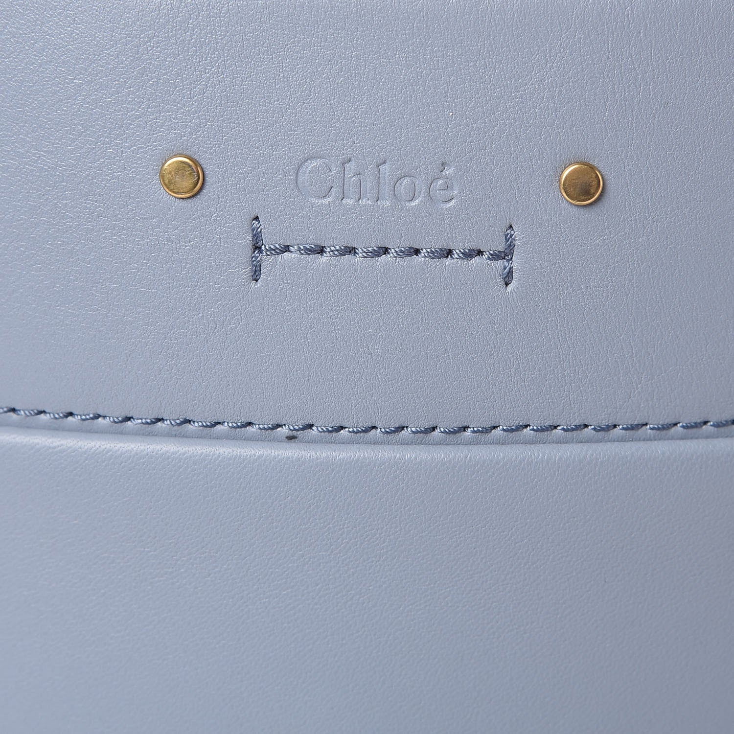 Chloe Smooth Calfskin Mini Roy Bucket Bag Washed Blue 6 of 9