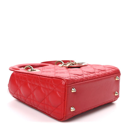 Christian Dior Lambskin Cannage Small My ABCDior Lady Dior Red 4 of 9