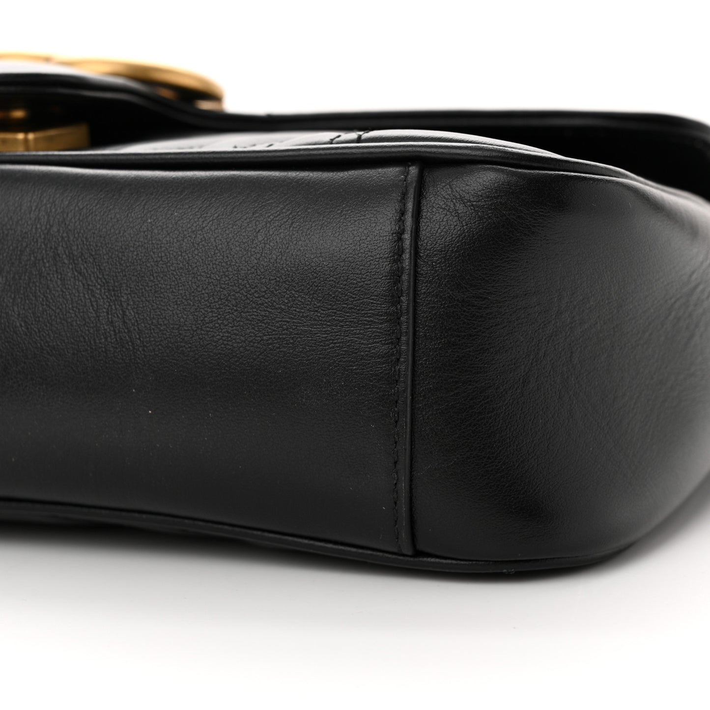 Calfskin Matelasse Small GG Marmont Shoulder Bag Black