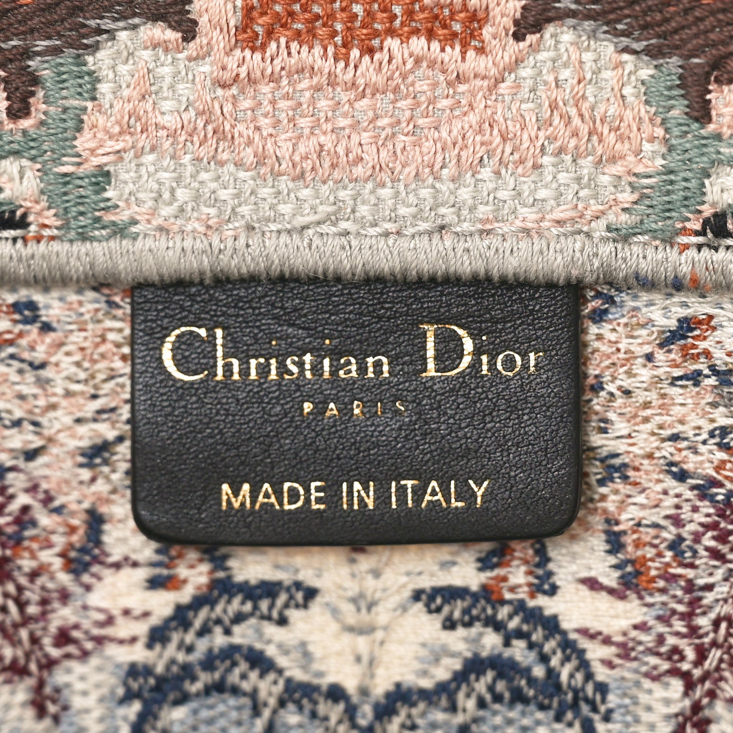 Christian Dior Canvas Embroidered Large Kaleidioroscopic Book Tote Multicolor 6 of 12