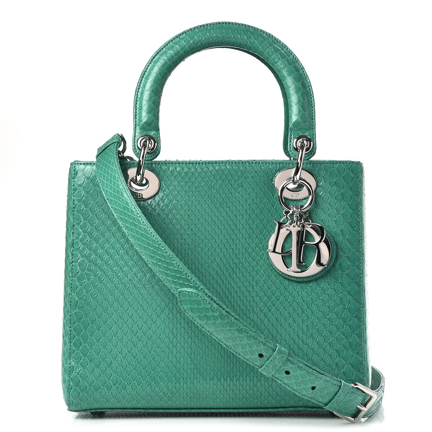 Christian Dior Python Medium Lady Dior Green 1 of 7
