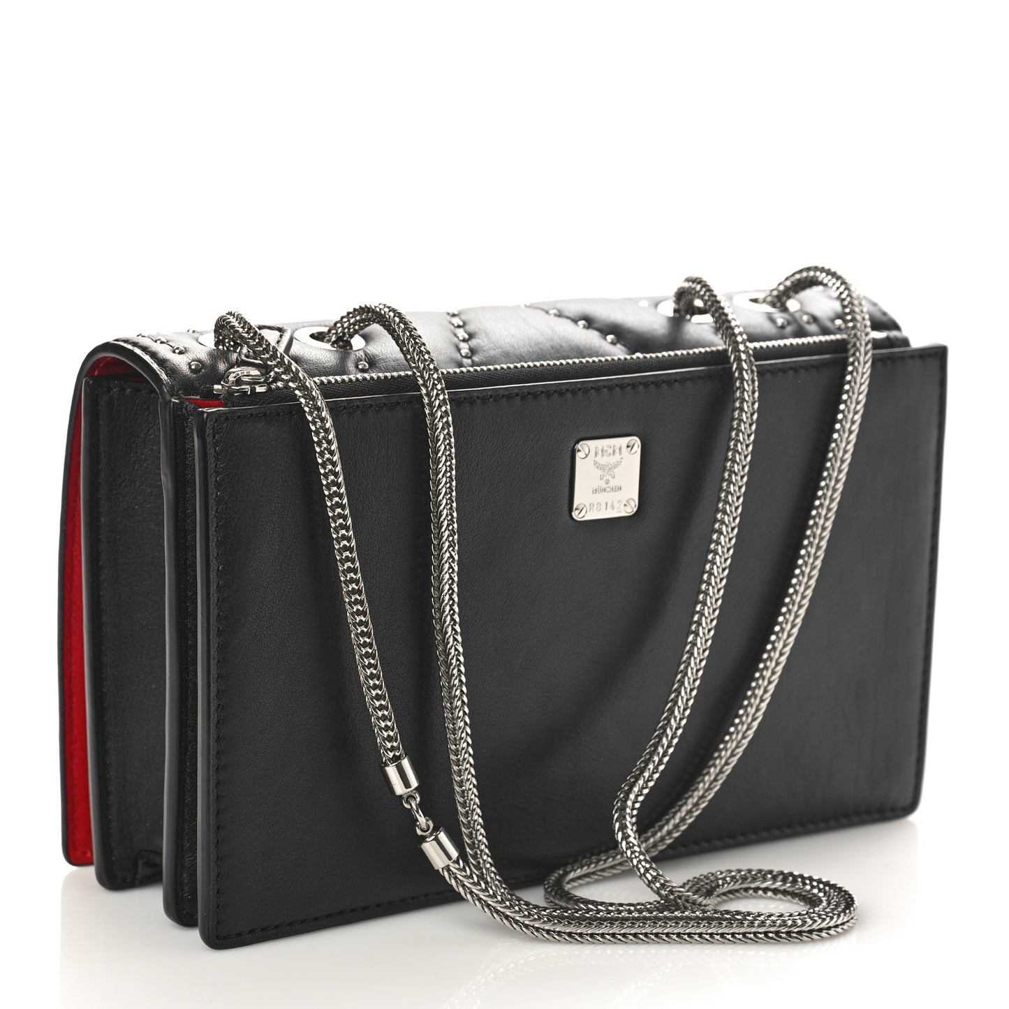 Lambskin Diamond Disco Mini Flap Crossbody Bag Black