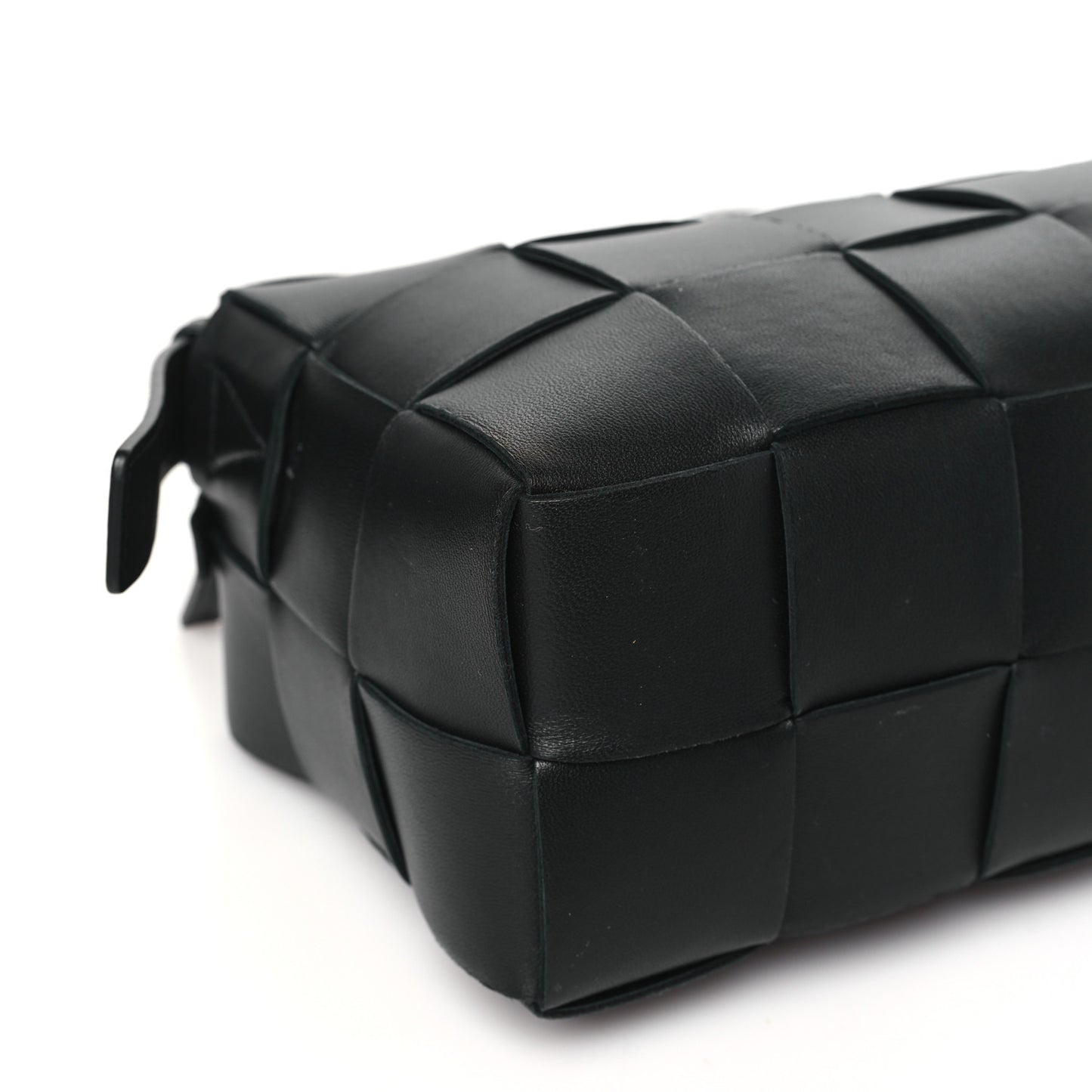 Lambskin Maxi Intrecciato Brick Cassette Bag Black