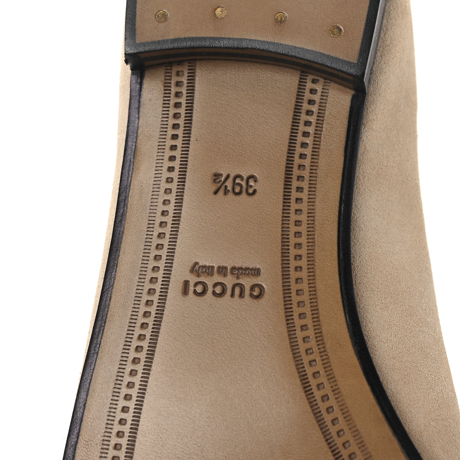 Gucci Suede Horsebit Womens Jordaan Loafers 39.5 Pink Sand 8 of 11