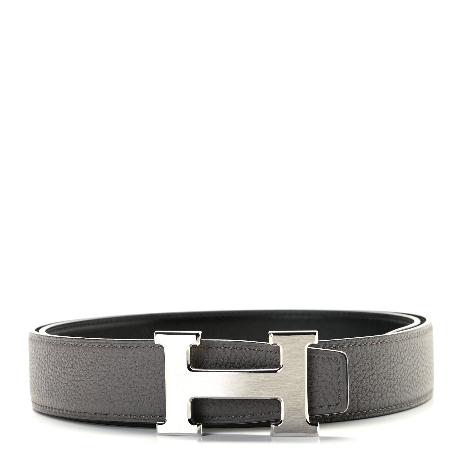 Hermes Box Togo 32mm H Belt 85 Black Etain 1 of 3