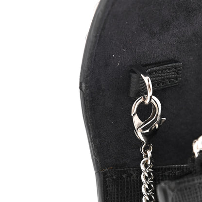 Fendi Vitello Elite Mink Fur Studded Karlito Tube Wallet on Chain Black 11 of 11