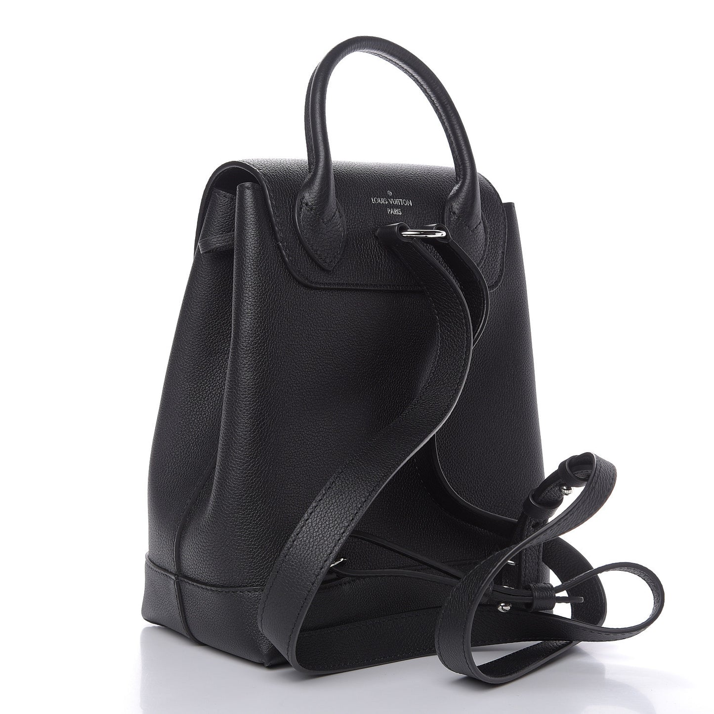 Calfskin Lockme Backpack Black