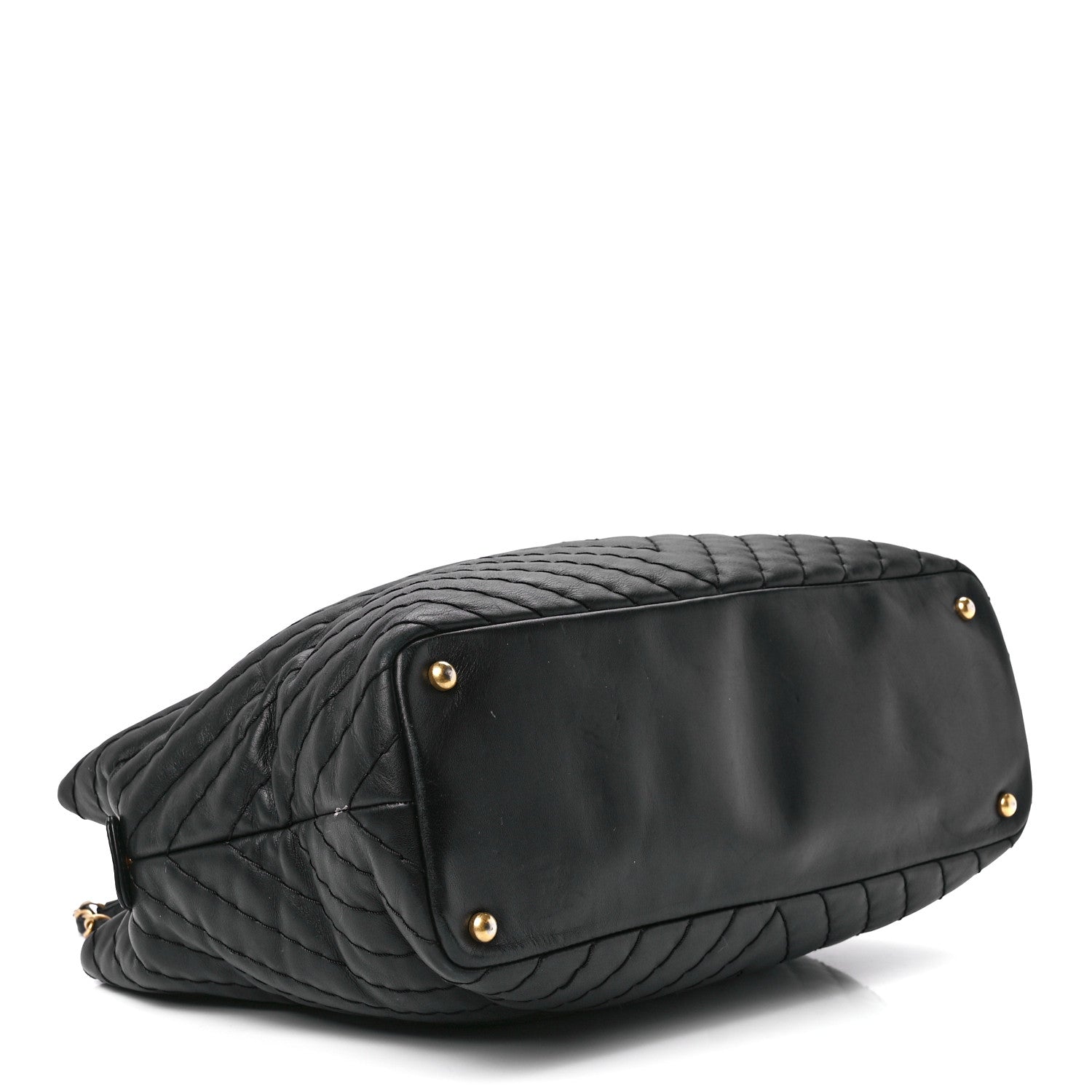 Chanel Calfskin Chevron Quilted Surpique Tote Black 4 of 11