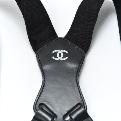 Chanel Logo Suspenders Black White 5 of 6