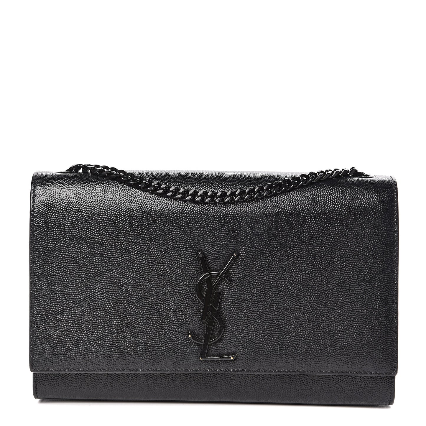 Grain De Poudre Medium Classic Monogram Kate Satchel Black
