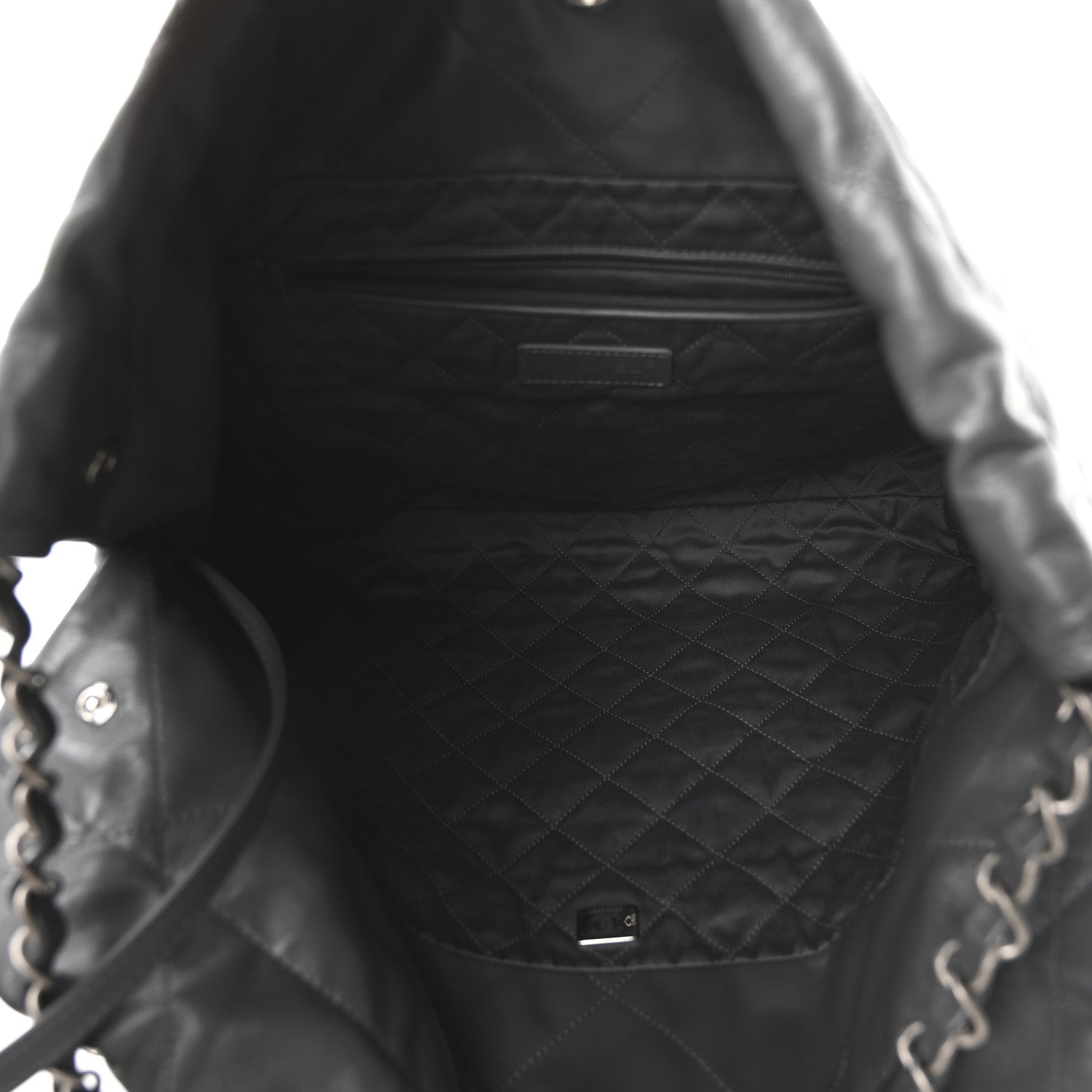 Chanel Shiny Calfskin Quilted Chanel 22 Dark Grey 5 of 10