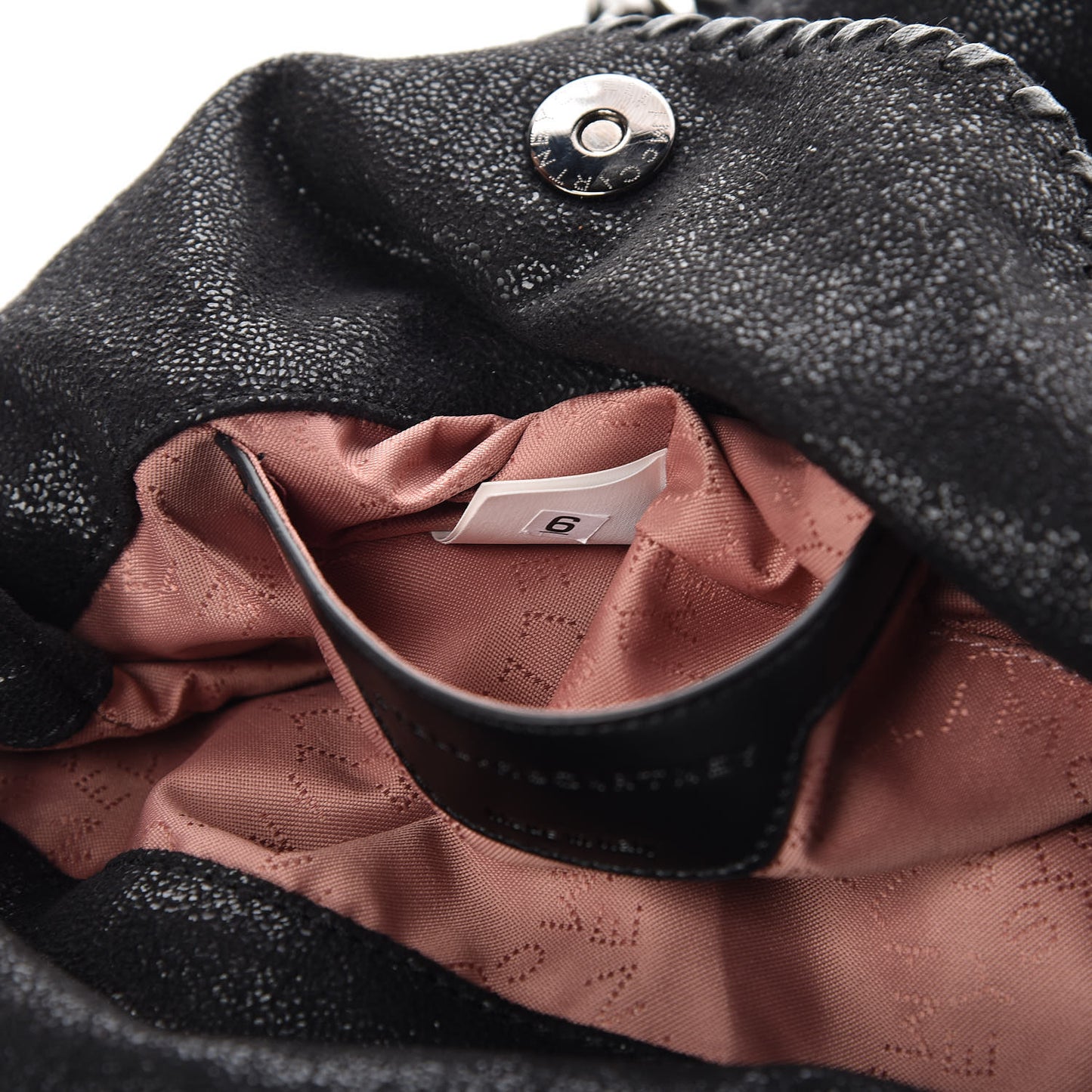 Shaggy Deer Mini Falabella Fold Over Tote Black