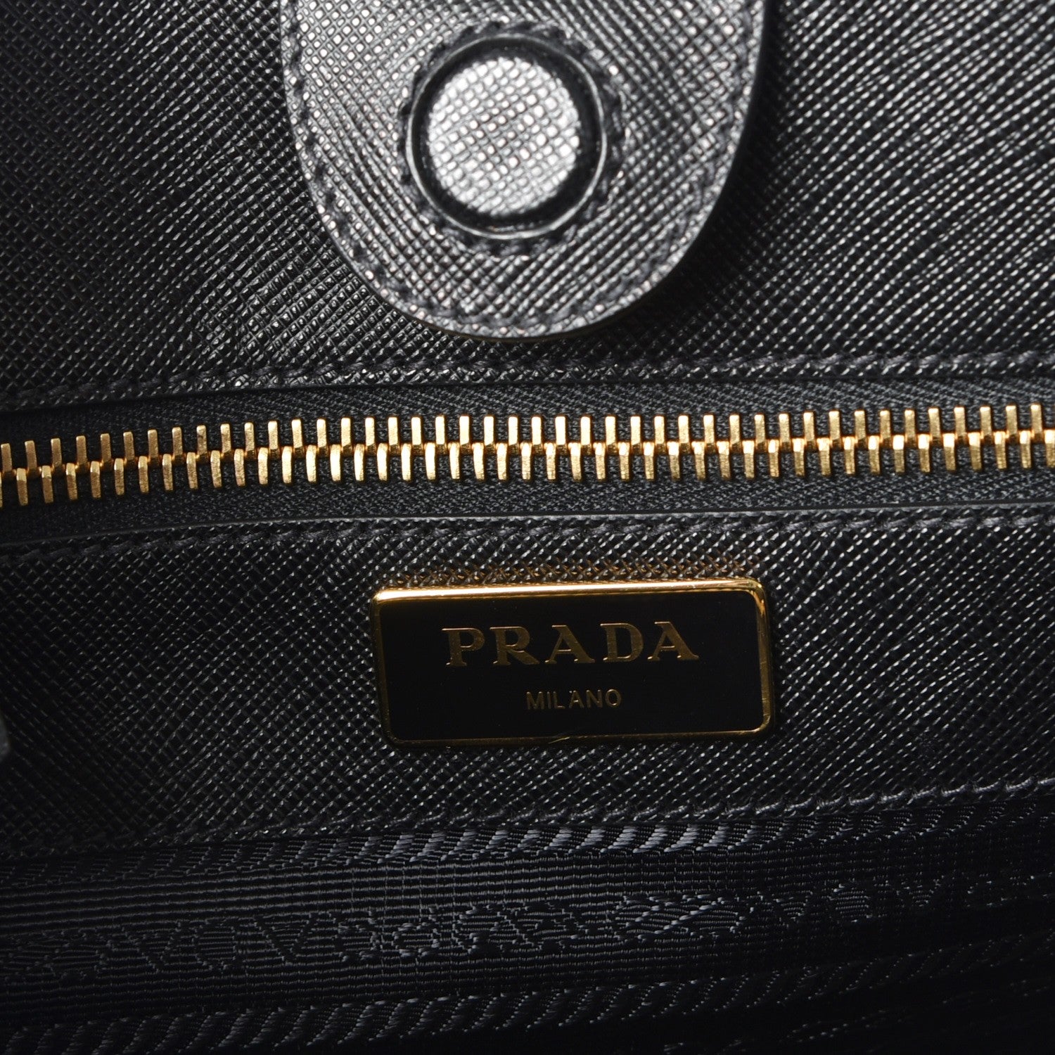 Prada Saffiano Tessuto Nylon Impunturato Quilted Shopper Black 7 of 10