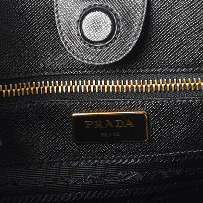 Prada Saffiano Tessuto Nylon Impunturato Quilted Shopper Black 7 of 10