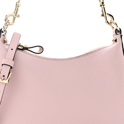 Valentino Garavani Grained Calfskin Rockstud Hobo Bag Water Lilac 7 of 10
